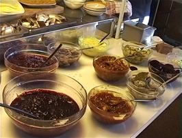 Norwegian breakfast at Voss youth hostel